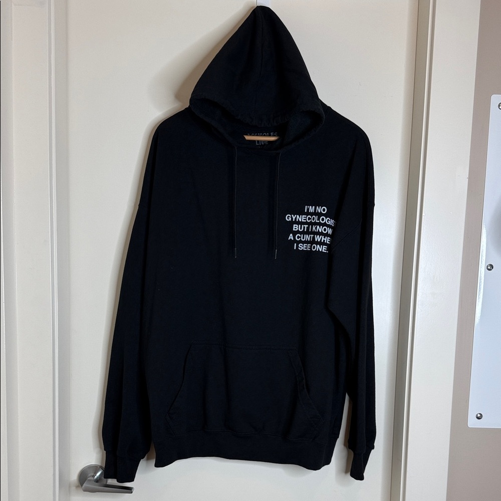 Sarcastic Women's Black Graphic Hoodie - Picture 3 of 5